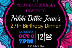 27th Birthday-My Birthday Dinner at 1230 DC in a Nikki Billie Jean Pretty in Pink 2 Piece Suit, Short Sleeve Blazer & Wide Leg Pants 1