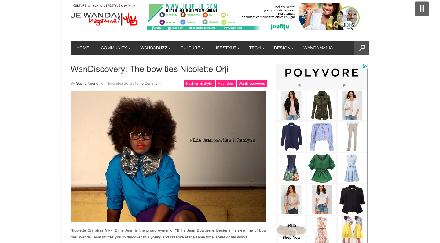 Nikki Billie Jean in Je Wanda Magazine