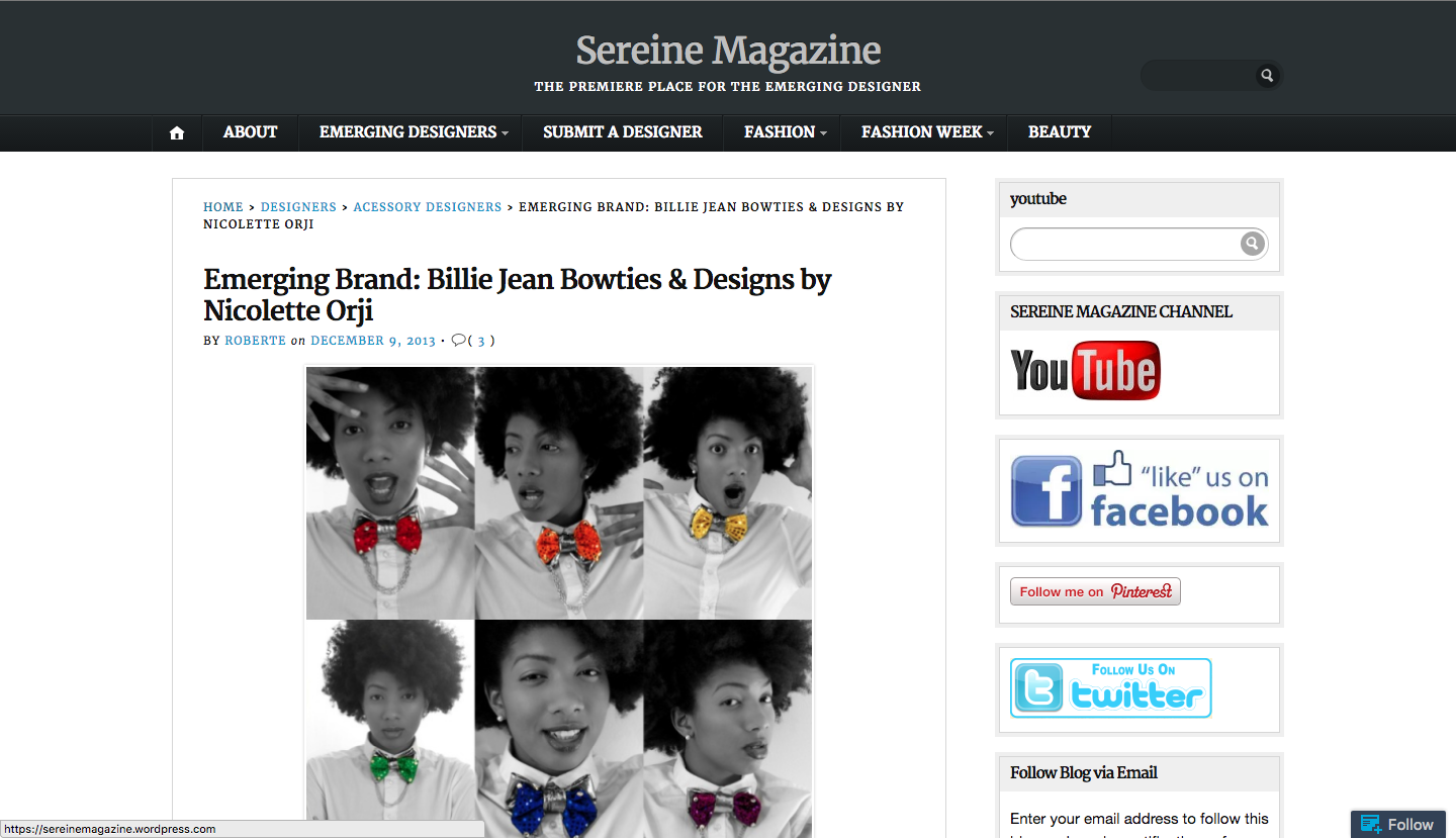 Nikki Billie Jean in Sereine Magazine