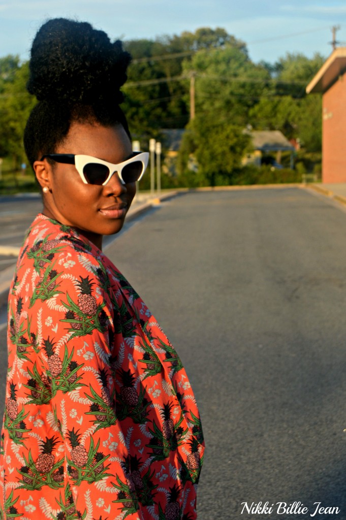 Nikki Billie Jean ASOS Pineapple Print Blazer & Shorts with Steve Madden Maiden Lace Up Sandal Heels 3